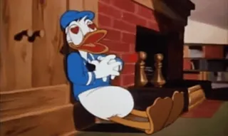 😍 Donald Duck Cartoon, Ente, Liebe, Disney telegram sticker