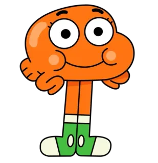 🙂 Darwin Watterson The Amazing World of Gumball Dibujos animados, Pez, Naranja, Darwin, Gumball whatsapp sticker
