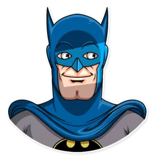 🌚 Batman Batman, superhero, comic book, DC Comics, cartoon telegram sticker