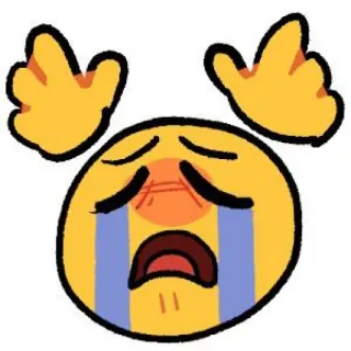 😭 piangere, emoji, triste, arrabbiato, angosciato telegram sticker