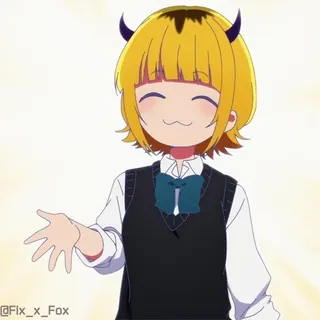 😊 @Flx_x_Fox アニメ, 悪魔, キャラクター, かわいい, ファンアート telegram sticker