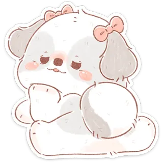 ☺️ anak anjing, anjing, lucu, menggemaskan, kartun, binatang, hewan peliharaan telegram sticker