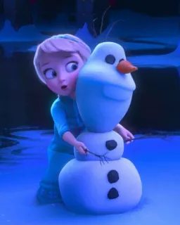 👾 Elsa Frozen Elsa, Olaf, Muñeco de nieve, Disney, Dibujos animados, Película, Frozen telegram sticker