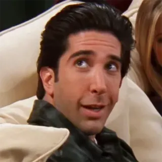 😉 Ross Geller Friends Ross Geller, Friends, David Schwimmer, Série TV, Sitcom, Personnage telegram sticker
