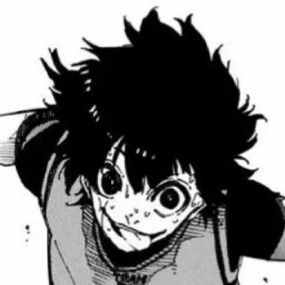 😈 anime, manga, character, smile, black hair whatsapp sticker
