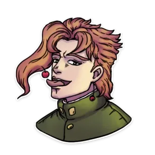 😚 Kakyoin Noriaki JoJo's Bizarre Adventure อนิเมะ, สติกเกอร์, คาเคียวอิน, เชอร์รี่ telegram sticker