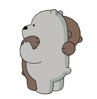 ▫️ Cartoon, Bär, Umarmung, Tier, Süß, Animiert whatsapp sticker