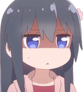 😒 аниме, девушка, злая, раздражённая telegram sticker