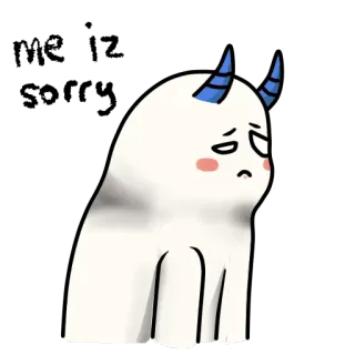 😞 ghost, sad, demon, monster, cartoon, cute, spooky telegram sticker