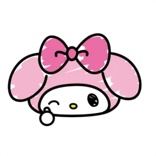 👍 My Melody My Melody, Sanrio, cute, kawaii, cartoon, pink telegram sticker