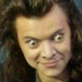 👁️ Harry Styles harry styles, funny face, meme, celebrity, portrait telegram sticker