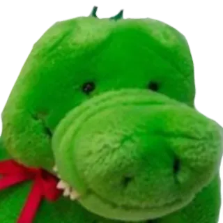 🥰 stuffed animal, crocodile, toy, green, plush, animal telegram sticker