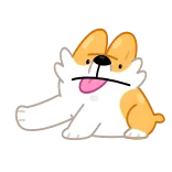 💩 Hund, Corgi, Tier, Haustier, Cartoon, niedlich telegram sticker