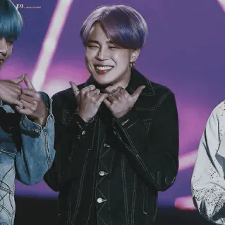 ✨ Jimin Jimin, K-pop, BTS, piosenkarz, muzyk, fioletowe włosy telegram sticker