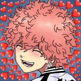 ❤️ Аниме, Мультфильм, Милый, Сердечки, Портрет, Персонаж, Искусство telegram sticker
