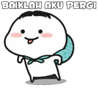 🍡 Baiklah aku pergi Dessin animé, Personnage, Mignon, Kawaii telegram sticker