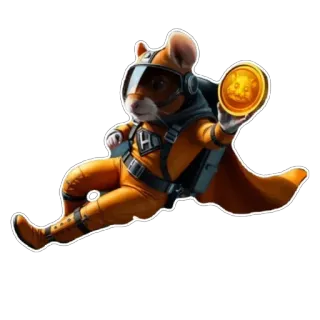 🪙 animal, mouse, coin, superhero, space telegram sticker