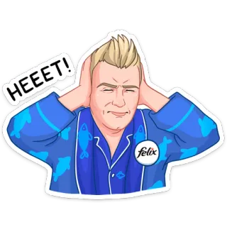 🙉 HEEET! Dibujo animado, Hombre, Retrato, Divertido, Personaje, Expresión whatsapp sticker