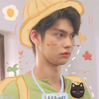 💕 Sarawat homme, autocollant, mignon, personne, personnage telegram sticker