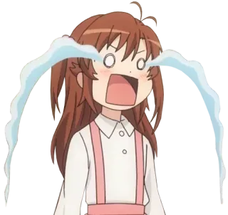 😭 哭, 动漫, 卡通, 悲伤, 表情 telegram sticker