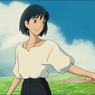 ⚜ Sophie Howl's Moving Castle Anime, Película, Fantasía, Romance, El castillo ambulante, Studio Ghibli, Sophie telegram sticker