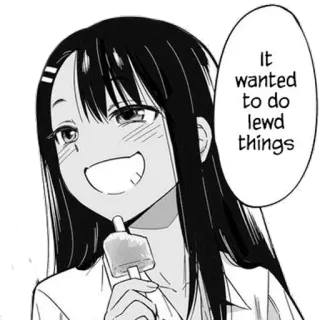🍦 It wanted to do lewd things Anime, Picante, Manga, Pegatina telegram sticker