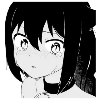 😭 Anime, Płacz, Łzy, Smutny, Manga, Obroża telegram sticker