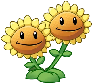 🙂 piante, girasoli, cartoni animati, carino, sorridente whatsapp sticker