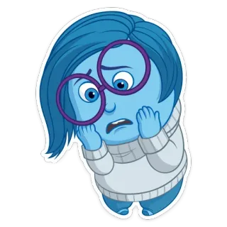 😱 Sadness Inside Out sadness, emotion, cartoon, inside out, character, sad, blue telegram sticker