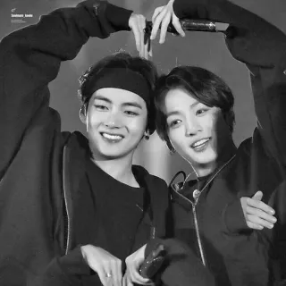 🐰 persone, sorridente, due persone, bianco e nero telegram sticker