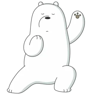 💆‍♂ Ice Bear We Bare Bears Dibujo animado, Oso, Oso polar, We Bare Bears, Animal telegram sticker