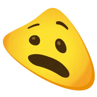 😧 Emoji, Choqué, Effrayé, Inquiet, Visage telegram sticker