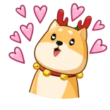 😍 собака, милый, сердечки, любовь, животное, щенок telegram sticker