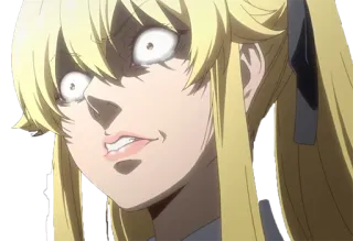 😤 Mary Saotome Kakegurui anime, manga, expression, crazy, kakegurui, mary saotome telegram sticker