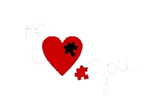 ❤️ 心, 拼图, 拼图块, 爱, 符号, 红色 telegram sticker