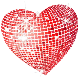 ❤️ сердце, красный, блеск, диско, любовь, блестки telegram sticker