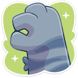 👌 pięść, kreskówka, ręka, gest, ilustracja telegram sticker
