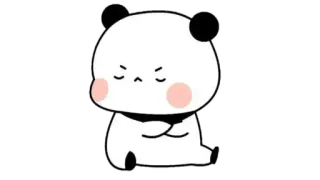 🍩 panda, cute, angry, cartoon, animal, bear telegram sticker