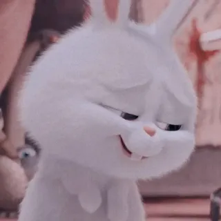 🤗 Snowball The Secret Life of Pets conejo, lindo, animal, mascota, animado whatsapp sticker