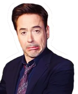 🙃 Robert Downey Jr. actor, man, face, expression, celebrity telegram sticker
