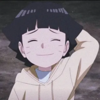 🌟 Himawari Uzumaki Naruto anime, cute, himawari, uzumaki, naruto, smile telegram sticker
