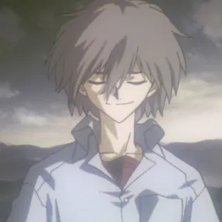 🧊 Kaworu Nagisa Neon Genesis Evangelion anime, kaworu, nagisa, evangelion, character telegram sticker