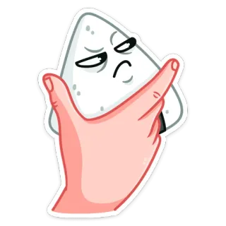 🤔 sticker, mano, cartone animato, gesto, emoji telegram sticker