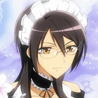 📌 Anime, Maid, Charakter, Brille telegram sticker