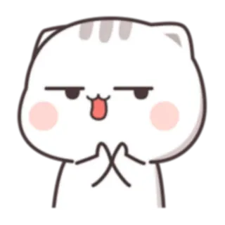 👏 cat, animal, sticker, cute, cartoon telegram sticker