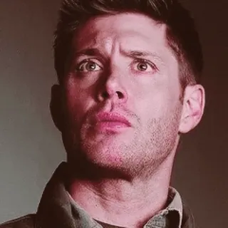 🖍 Dean Winchester Supernatural 초자연, 딘, 윈체스터, TV, 혼란, 무서운 telegram sticker