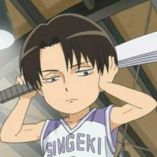 🤫 Levi Ackerman Attack on Titan SINGEKI anime, attack on titan, levi ackerman, manga, chibi telegram sticker