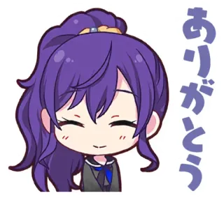 ☺️ ありがとう Аниме, Спасибо, Милый, Девушка, Каваий whatsapp sticker