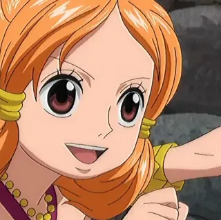 🍊 Nami One Piece nami, one piece, anime, manga, pirata, sombrero de paja, navegante telegram sticker