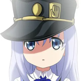 😎 Anime, Garota, Chapéu, Desenho animado telegram sticker